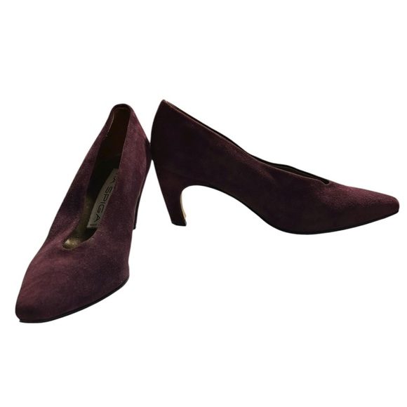 Via Spiga Shoes - Via Spiga Plum Suede Classic Pumps – Size 6